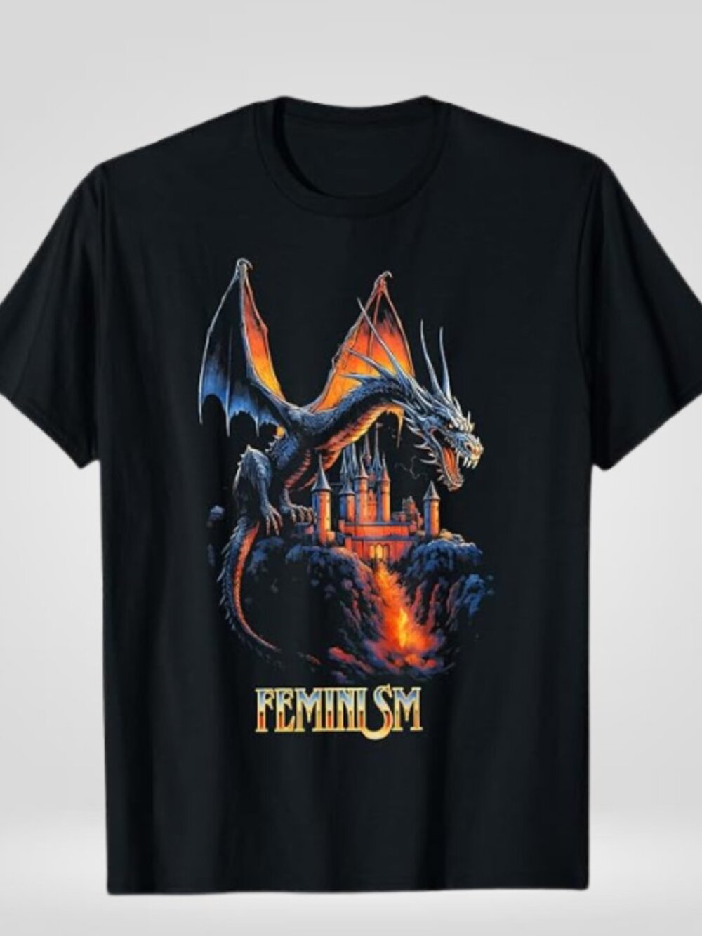 Mythical Dragon T-Shirt - "Feminism" Graphic Design